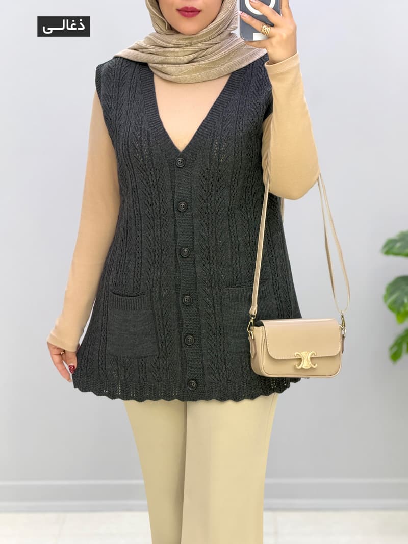 ژیله جلودکمه بافت لیبرا کد 225604 — تصویر ۱۱
