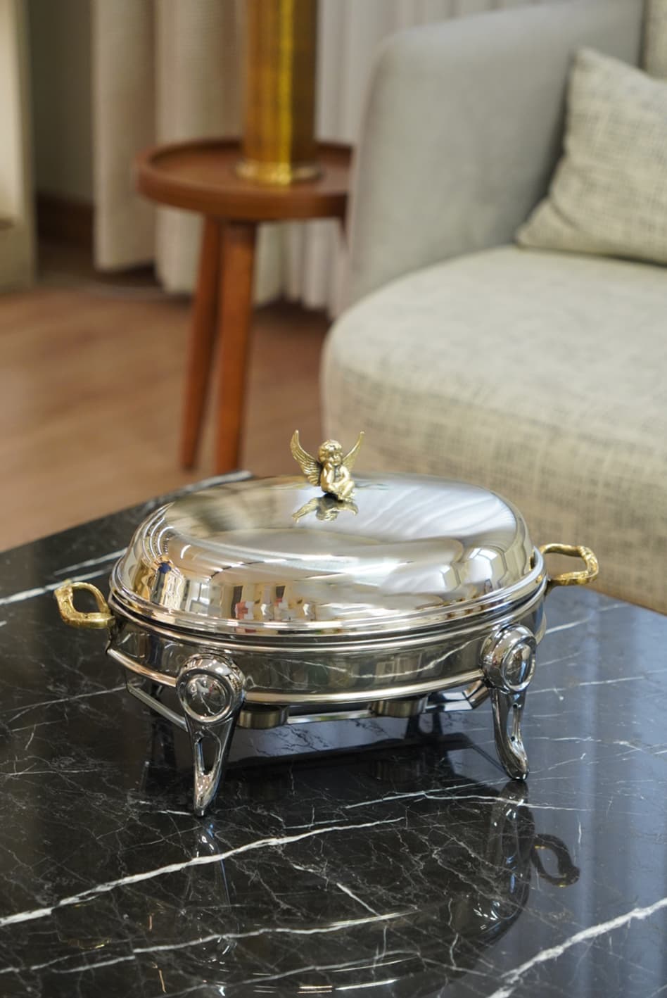 سوفله خوری بیضی بزرگ مدل فرشته کد 6005SB