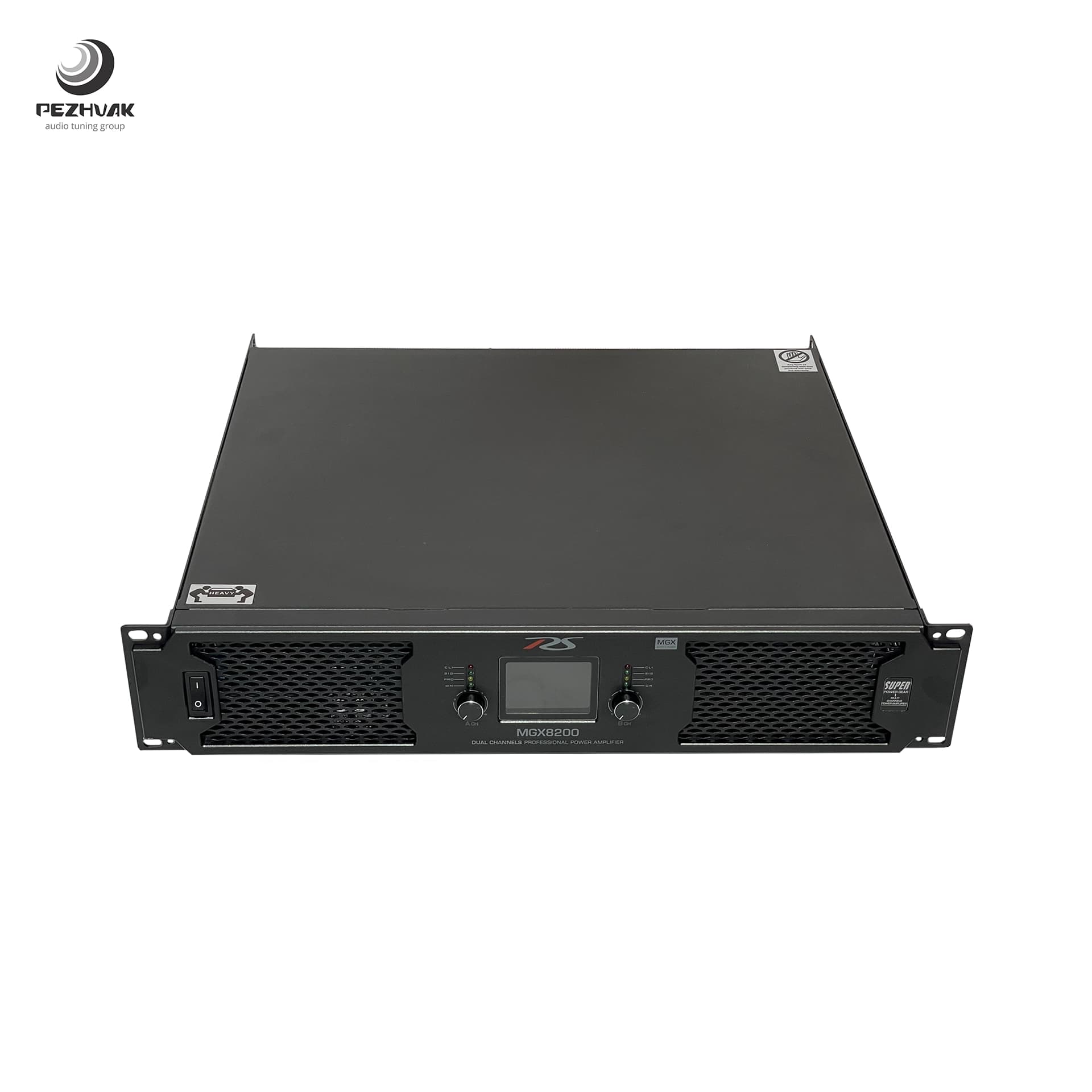پاور آمپلی فایر اهمی دو کانال مدل MGX8200 برند RS — تصویر ۲