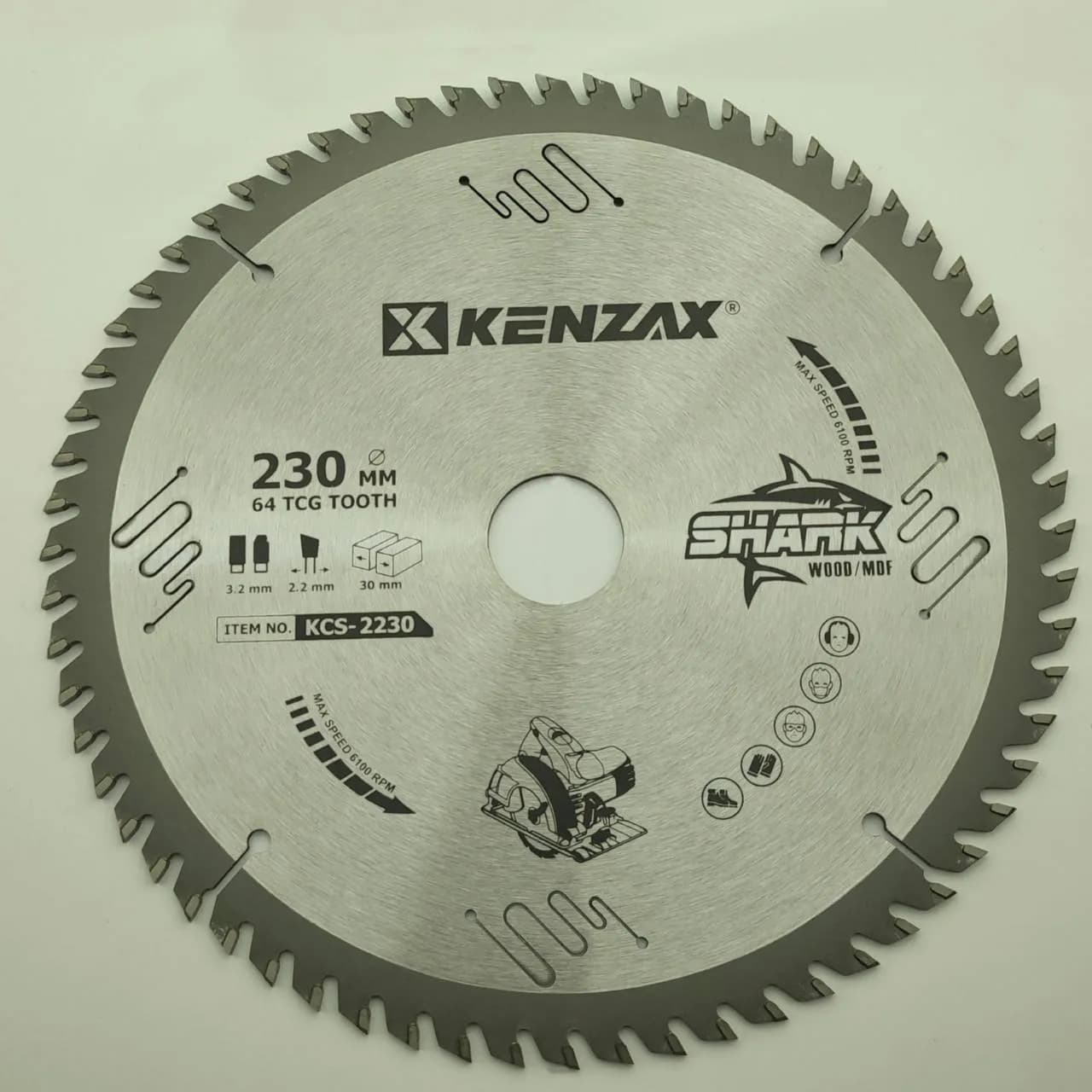اره الماسه MDF شارک (Shark) کنزاکس (Kenzax) سایز 230 میلی‌متر مدل KCS-2230