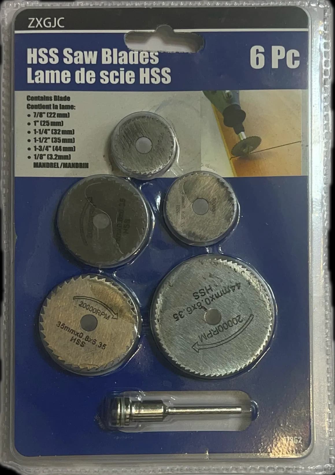 تیغ اره فرز مینیاتوری HSS سردریلی با ماندریل | پک ۶ عددی مناسب دریل و ابزار دقیق — تصویر ۴
