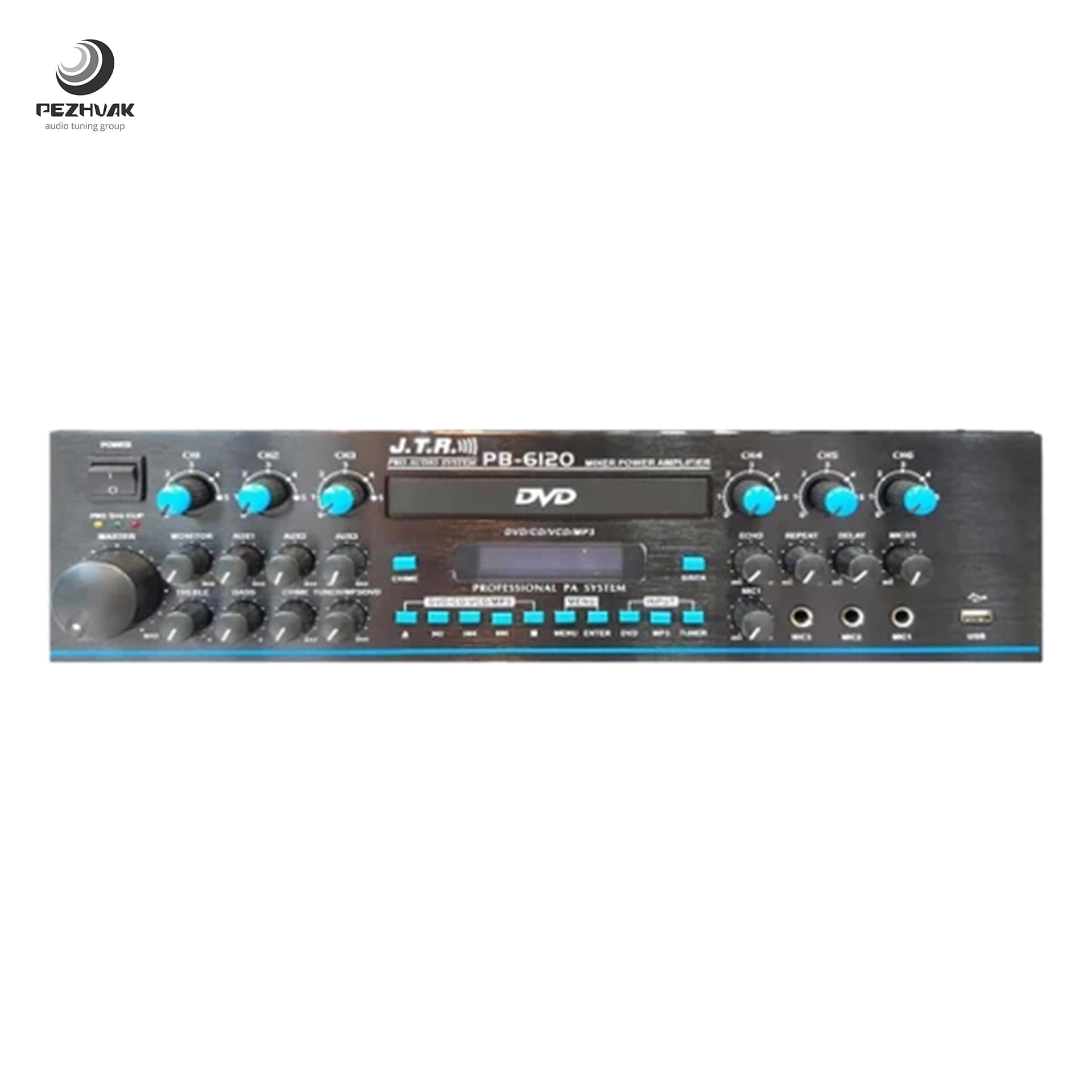 آمپلی فایر اهمی ولتی برند جی تی آر مدل JTR PB-6120 — تصویر ۵