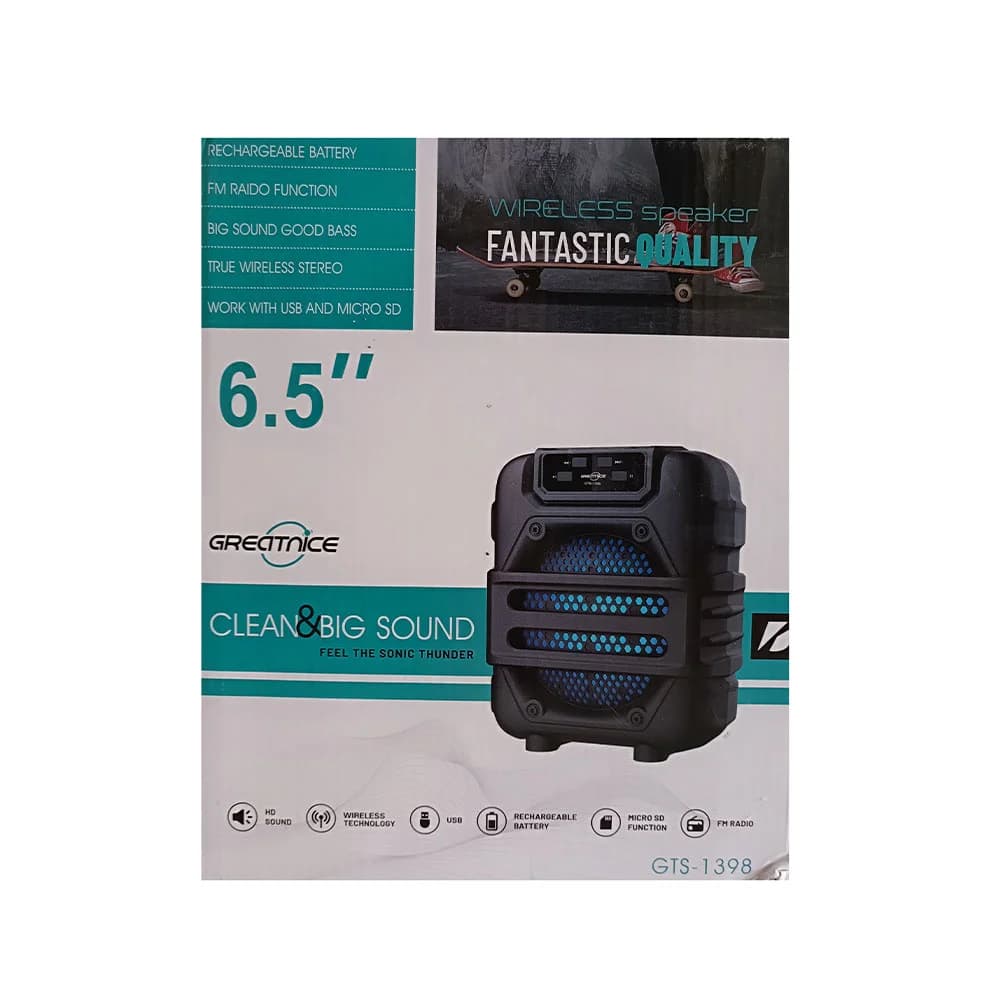 اسپیکر بلوتوثی قابل حمل GTS-1398 — تصویر ۵