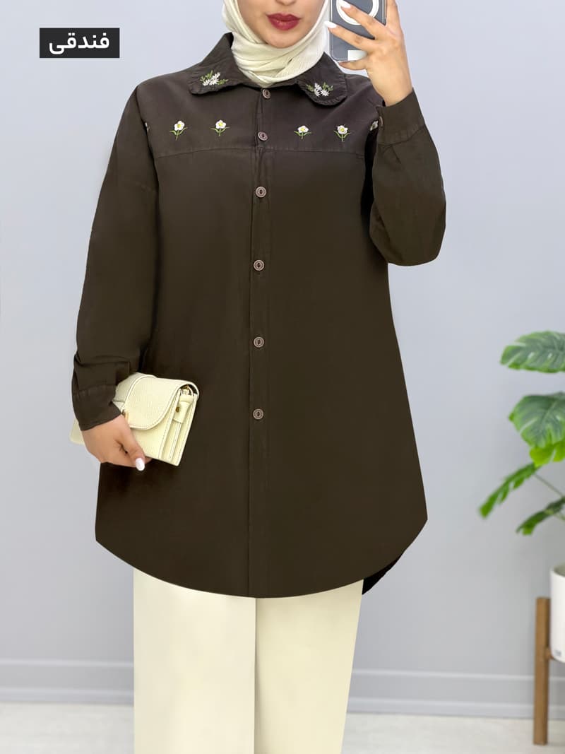 مانتو گلدوزی لینن گلدا کد 20145573 — تصویر ۱۱