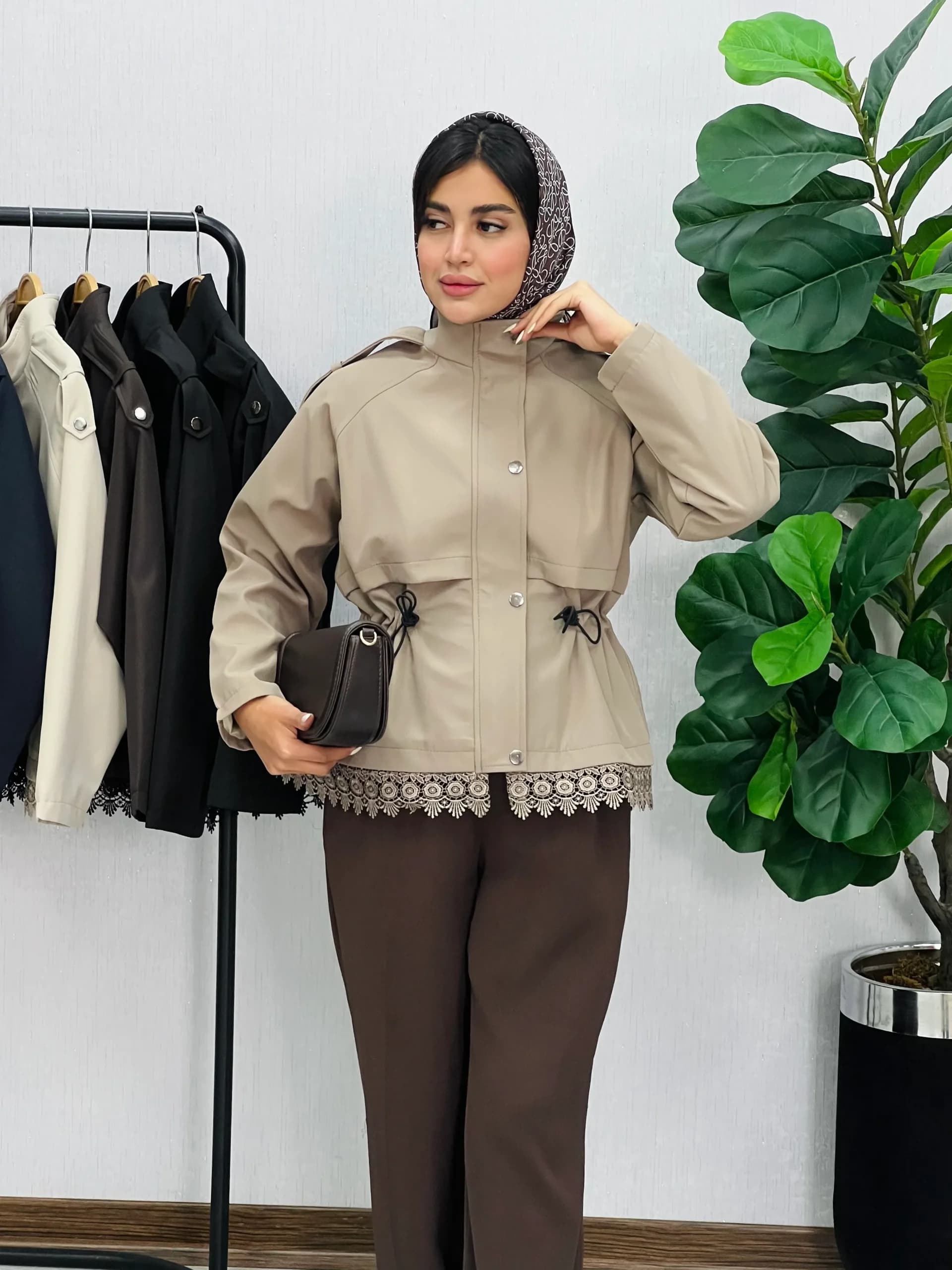 بارانی پایین گیپور شبنم — تصویر ۴