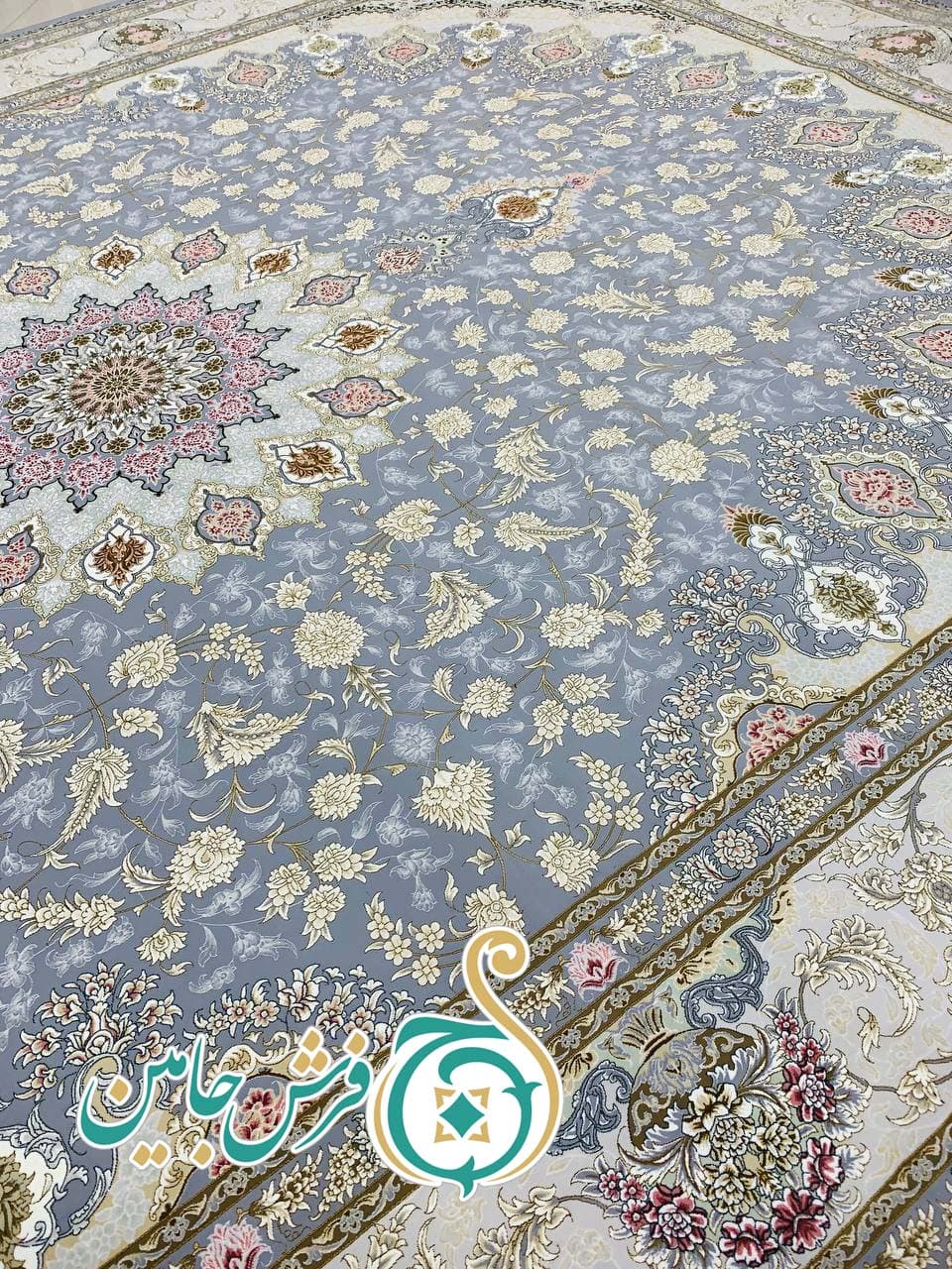 فرش 1700 شانه تراکم 5100 بدون برجستگی طرح ترنج دلفینی ده رنگ — تصویر ۶