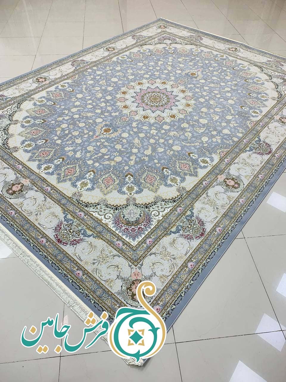 فرش 1700 شانه تراکم 5100 بدون برجستگی طرح ترنج دلفینی ده رنگ