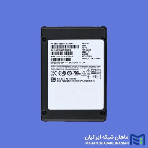SSD سرور SAMSUNG PM1653 960GB SAS 24GB SFF MZILG960HCHQ