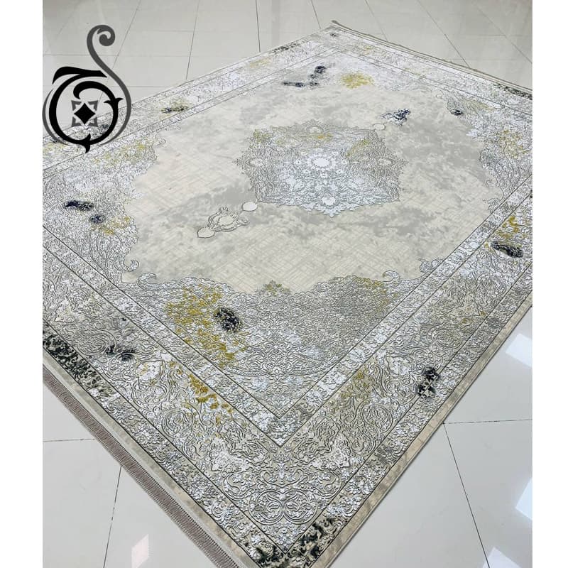 فرش 1200 شانه تراکم 3600 برجسته طرح نسترن صدفی ده رنگ — تصویر ۴