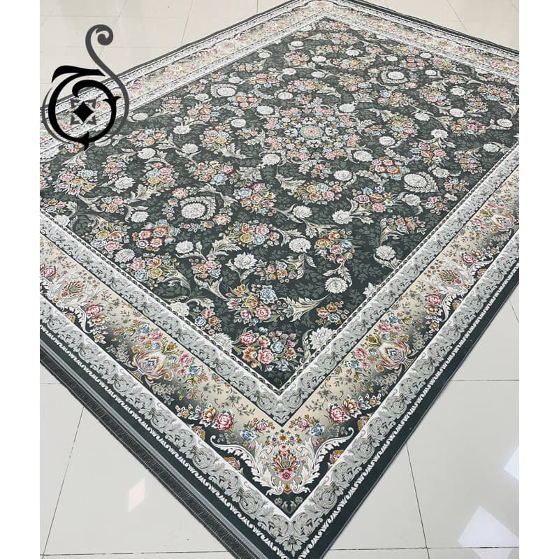 فرش 1200 شانه تراکم 3600 برجسته طرح ترلان دودی ده رنگ — تصویر ۴