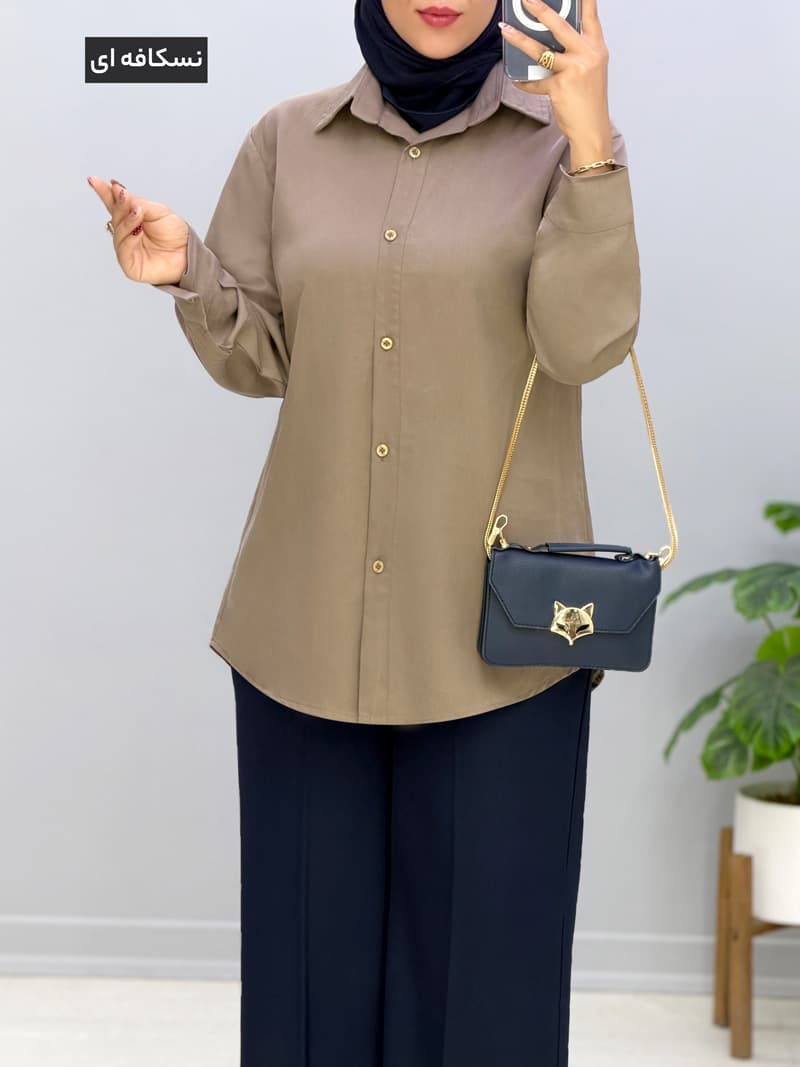 شومیز مانتویی سیلک دلاسو کد 329979 — تصویر ۱۰