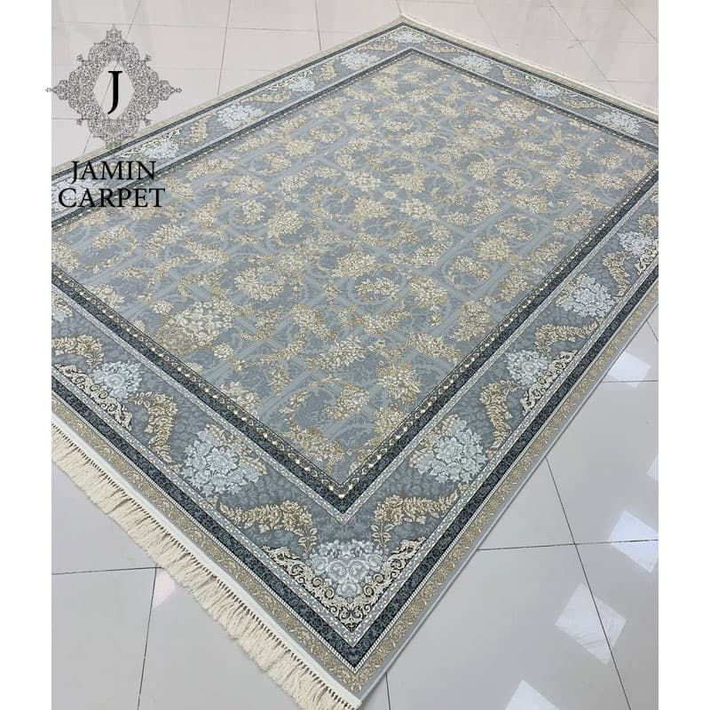 فرش ۱۲۰۰ شانه تراکم ۳۶۰۰ بدون برجستگی هانا سیلور ده رنگ