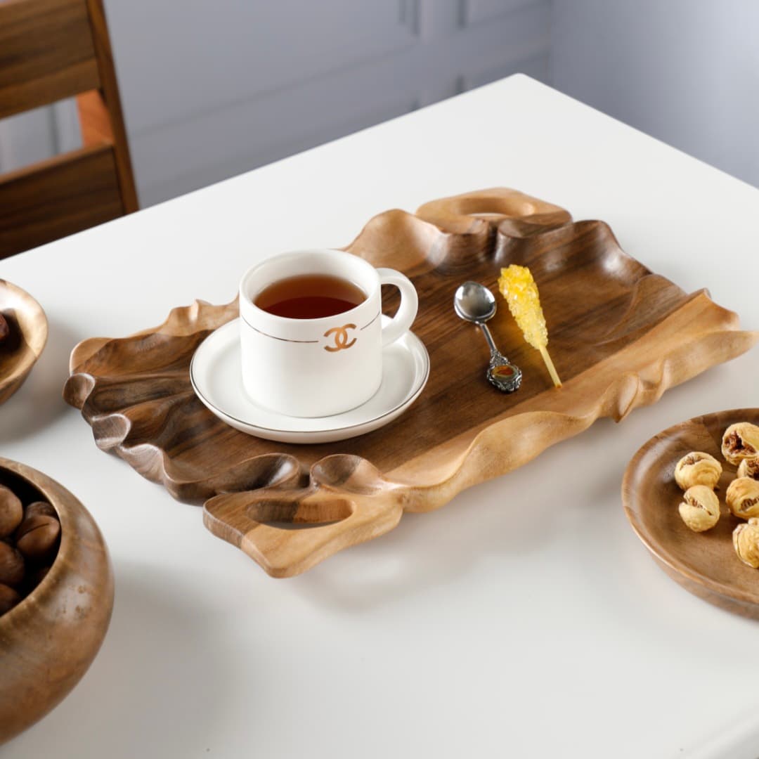 سینی چوب گردو مدل هرمز — تصویر ۴