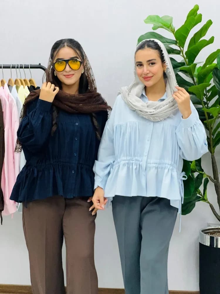 شومیز بنددار شارن — تصویر ۱۱