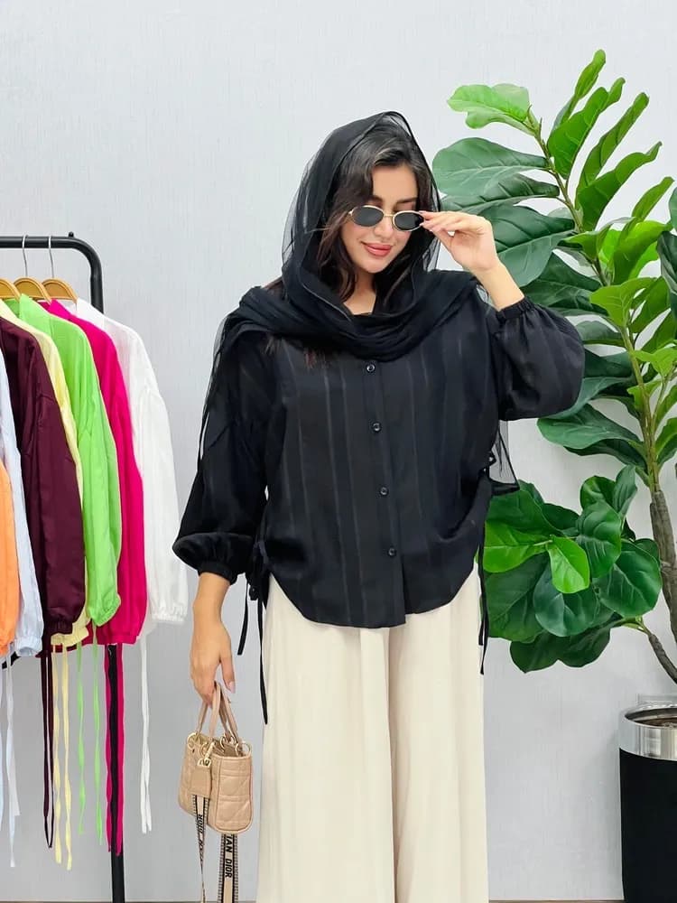 شومیز بغل بنددار فرزانه — تصویر ۶