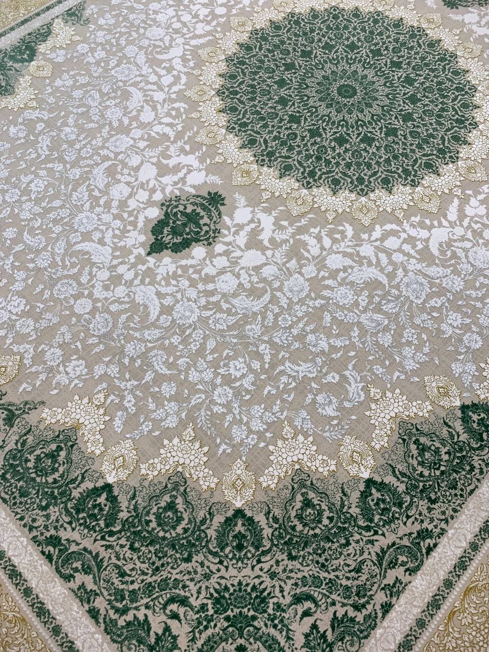 فرش ۱۲۰۰ شانه تراکم ۳۶۰۰ برجسته نقشه کلاسیک صدفی ده رنگ — تصویر ۵