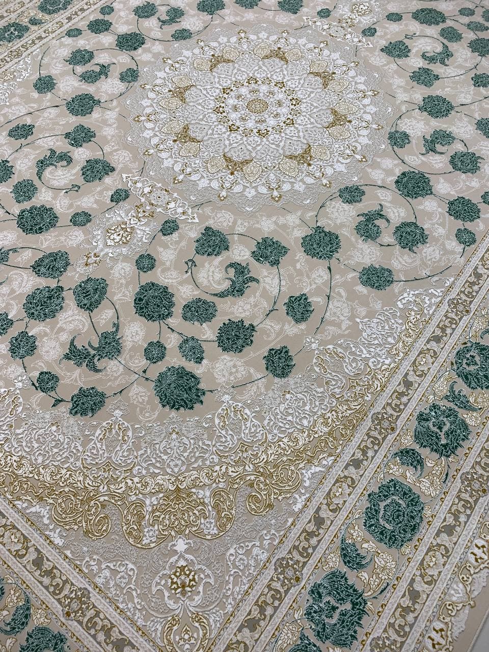 فرش ۱۲۰۰ شانه تراکم ۳۶۰۰ برجسته نقشه سلنا صدفی ده رنگ — تصویر ۵
