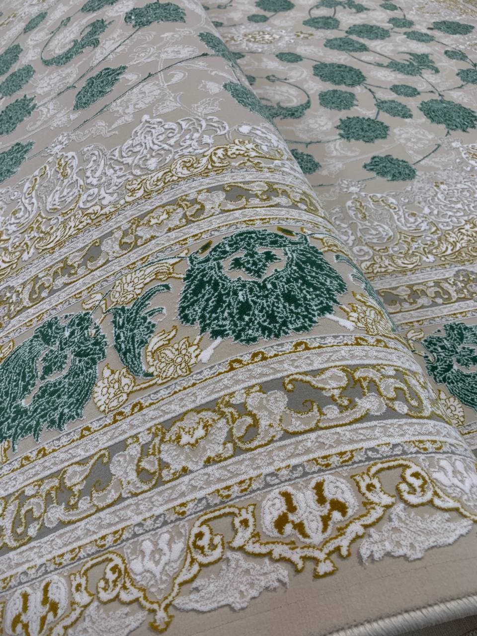 فرش ۱۲۰۰ شانه تراکم ۳۶۰۰ برجسته نقشه سلنا صدفی ده رنگ — تصویر ۶