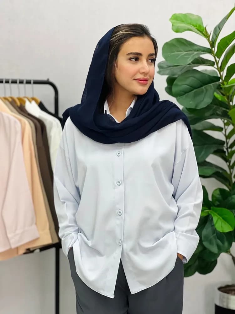 شومیز یقه مردانه کیمیا — تصویر ۱۲