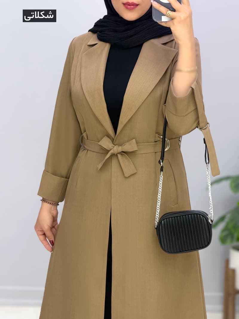 مانتو بلند بزیاق ماریسا کد 832108 — تصویر ۷