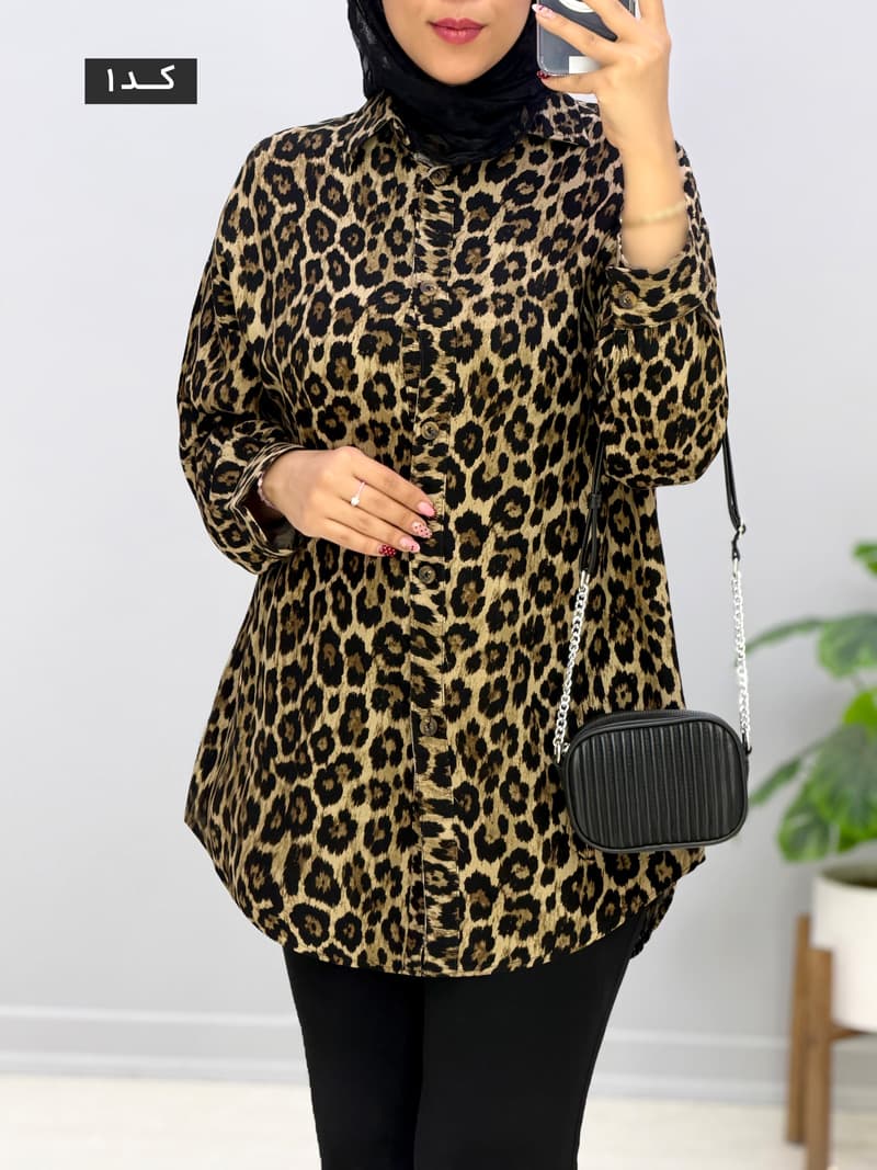 مانتو یقه مردانه نخی پیزال کد 9571218 — تصویر ۸