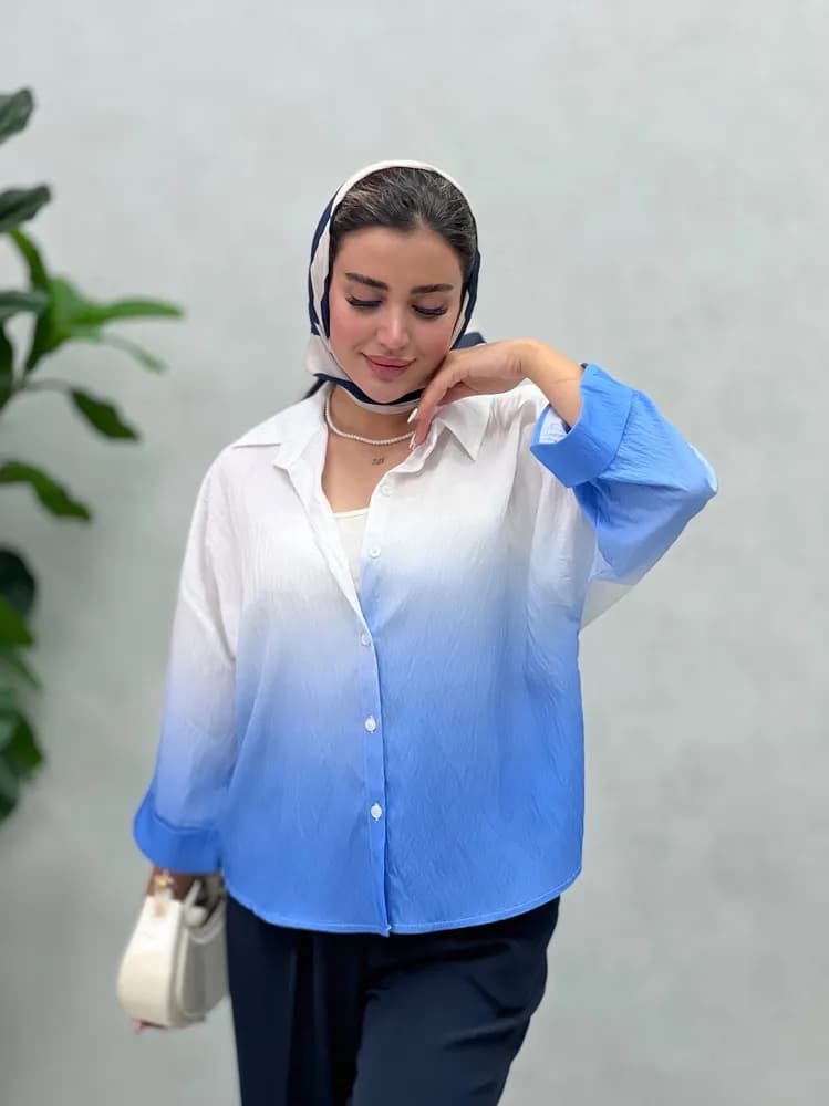 شومیز آبرنگی آیسل — تصویر ۹