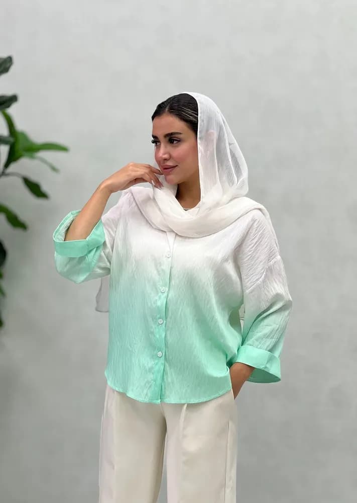 شومیز آبرنگی آیسل — تصویر ۷