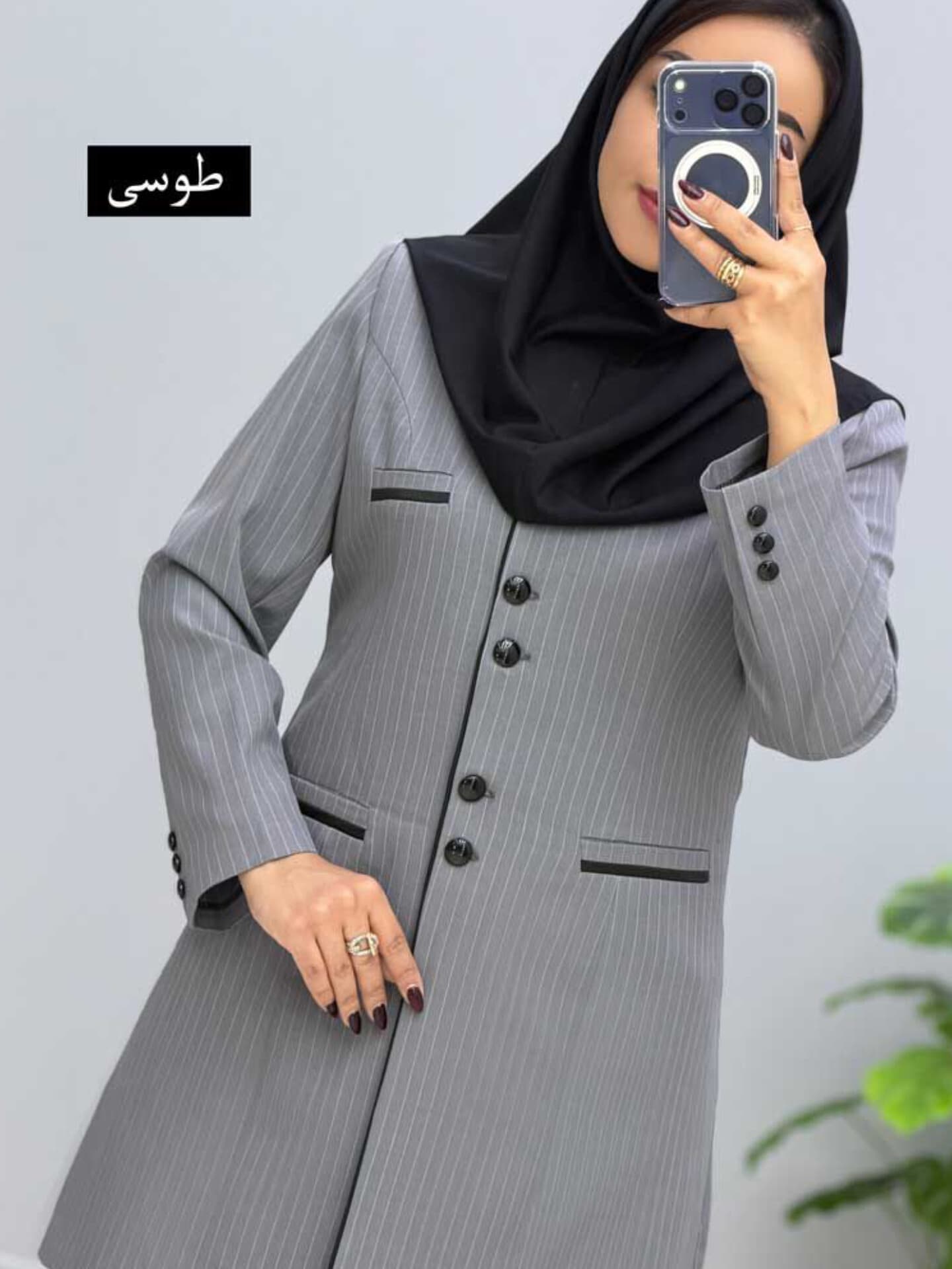 مانتو شلوار اداری بزیاق تیهو کد 1106120800 — تصویر ۲