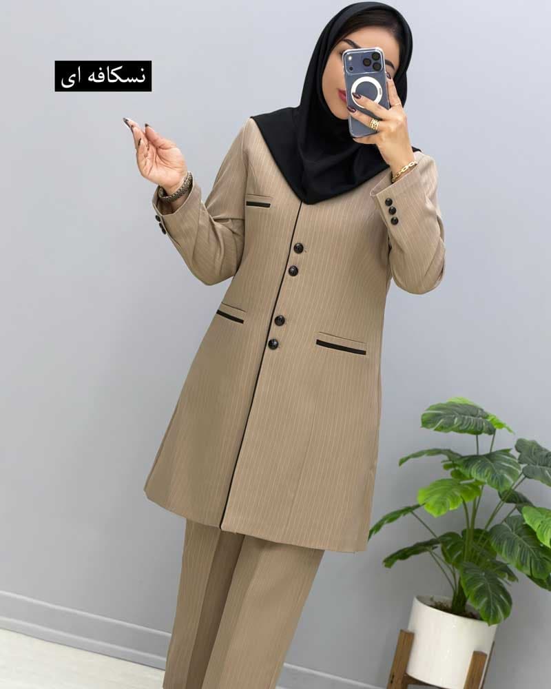مانتو شلوار اداری بزیاق تیهو کد 1106120800 — تصویر ۵