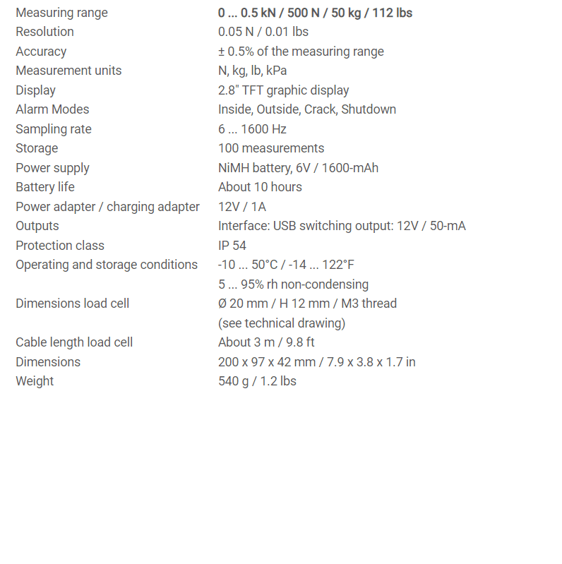نیرو سنج PCE-DFG NF 0.5K — تصویر ۴