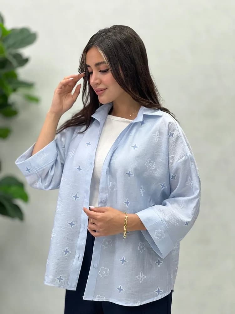 شومیز طرحدار مونا — تصویر ۳