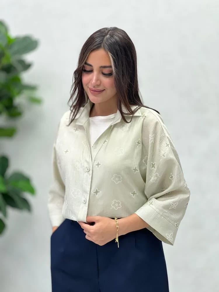 شومیز طرحدار مونا — تصویر ۶