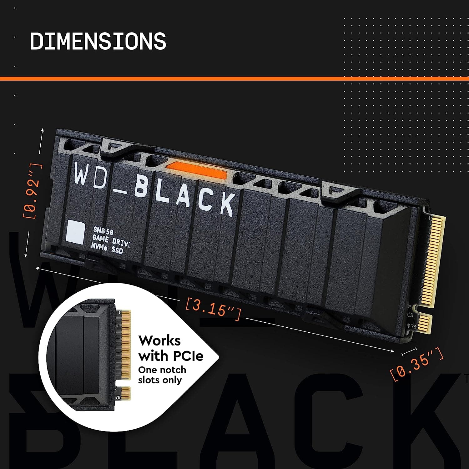 حافظه اس اس دی WD_BLACK SN850 NVMe SSD – 1TB با هیت سینک مخصوص PS5 — تصویر ۱۲