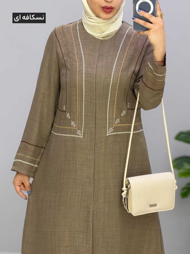 مانتو یقه گرد شانتون سارونا کد 458274 — تصویر ۱۰
