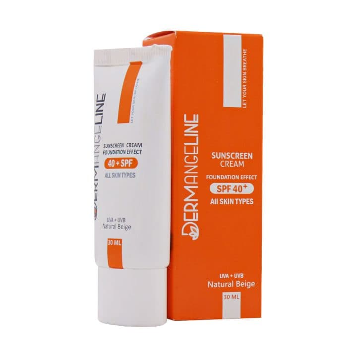 ضد آفتاب کرم پودری SPF40 درم انجلین مناسب انواع پوست 30 میلی لیتر — تصویر ۲