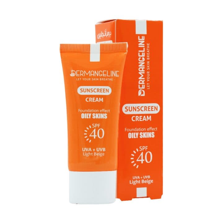 ضد آفتاب کرم پودری SPF40 پوست چرب درم انجلین 30 میلی لیتر — تصویر ۲
