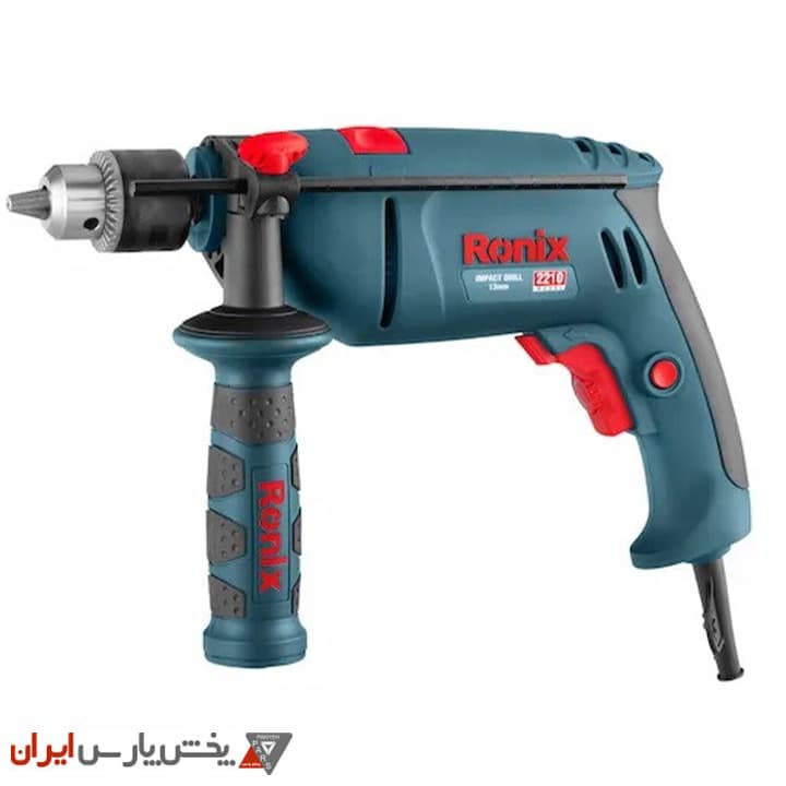 دریل 13 میلی متری چکشی سه نظام آچاری 810وات – با کیف BMC رونیکس مدل 2210 — تصویر ۲