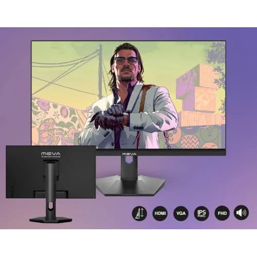 مانیتور میوا Meva 24HM2FAY 24″ IPS 75Hz Adjustable Stand — تصویر ۲