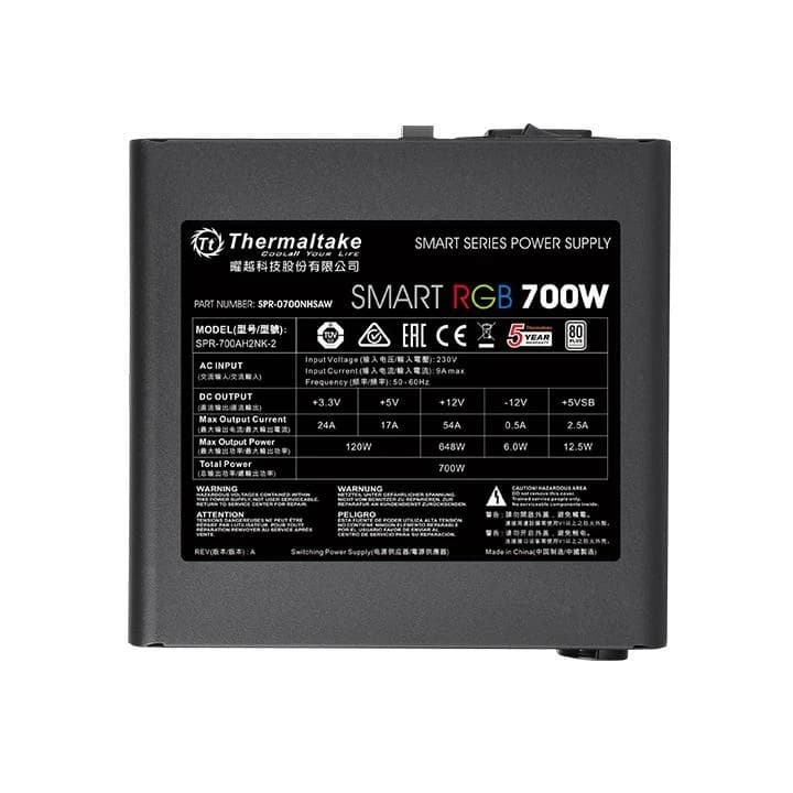 منبع تغذیه کامپیوتر ترمالتیک مدل Smart RGB 700W — تصویر ۵