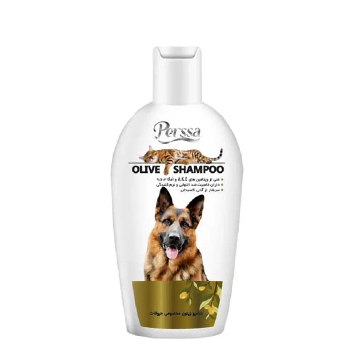 شامپو سگ و گربه برند پرسا مدل مدل زیتون OLIVE وزن 500 میل — تصویر ۲