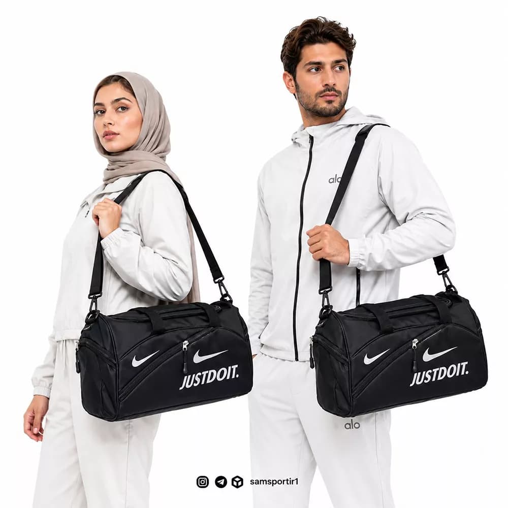 ساک ورزشی اسپرت نایک مدل just do it رنگ مشکی — تصویر ۵