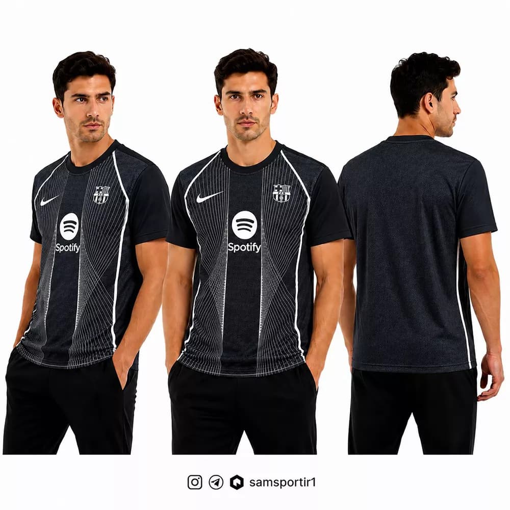 کیت ورزشی لباس فوتبالی تیم بارسلونا M تا 2XL — تصویر ۵