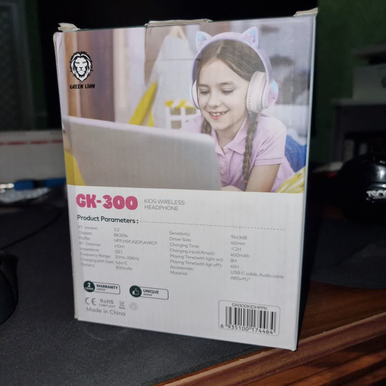 هدفون بی سیم GK-300 گرین لاین مدل GN300KIDHPPK — تصویر ۳