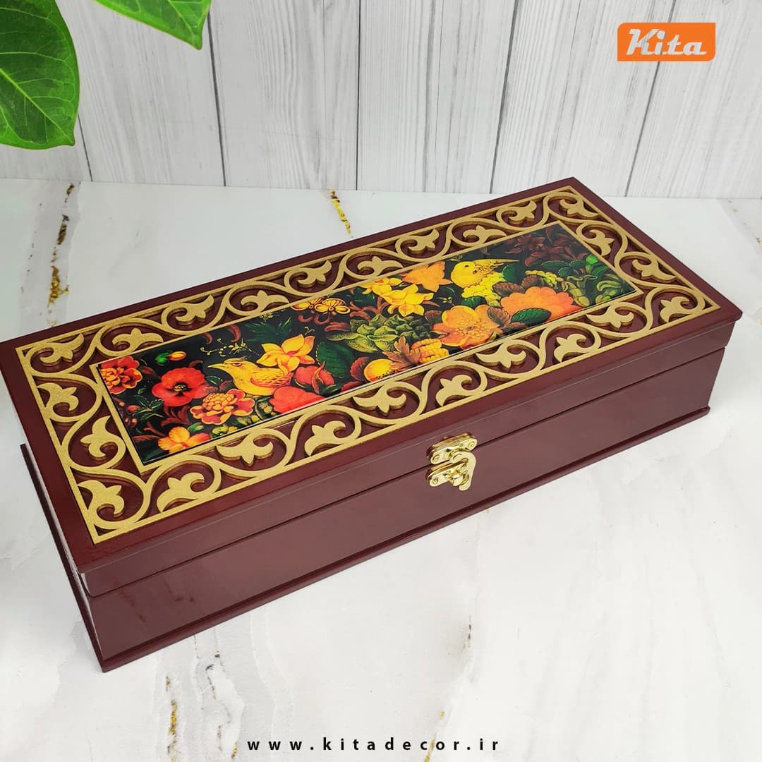 جعبه آجیل چوبی یک کیلویی طرح ناردونه — تصویر ۱۲