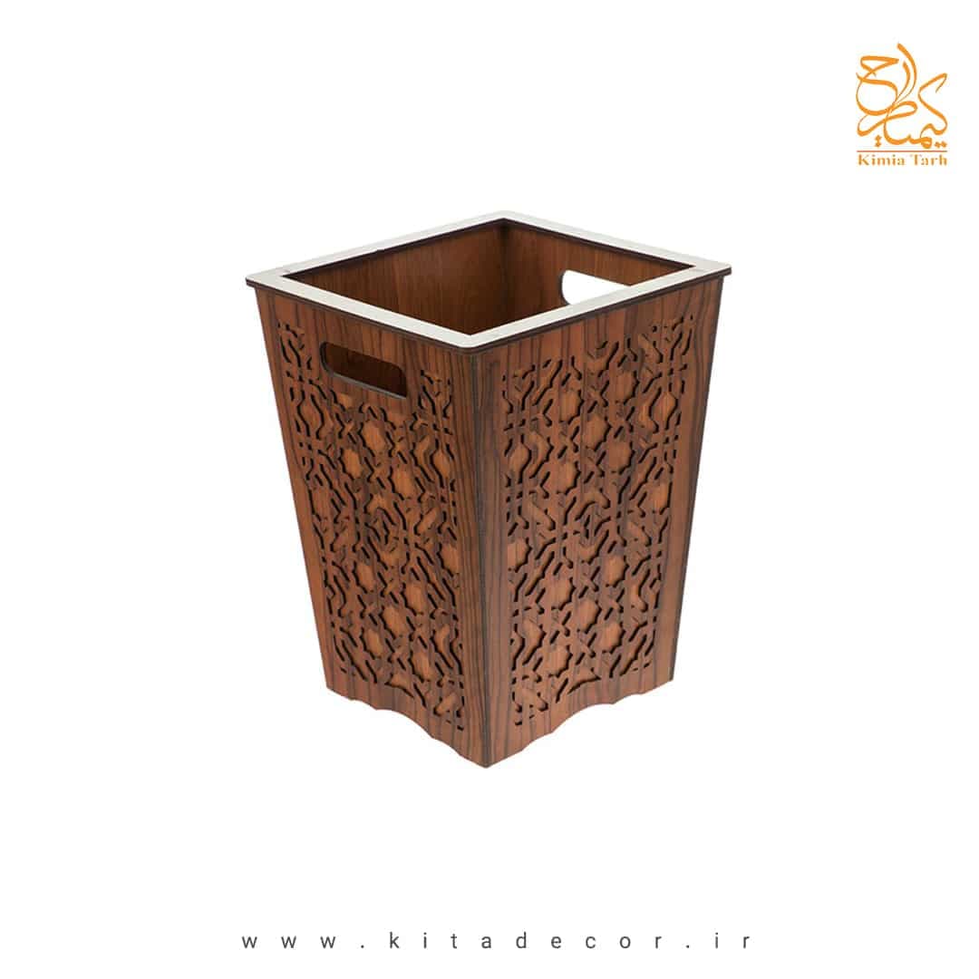 سطل زباله چوبی کیمیاطرح کد BF 013-G