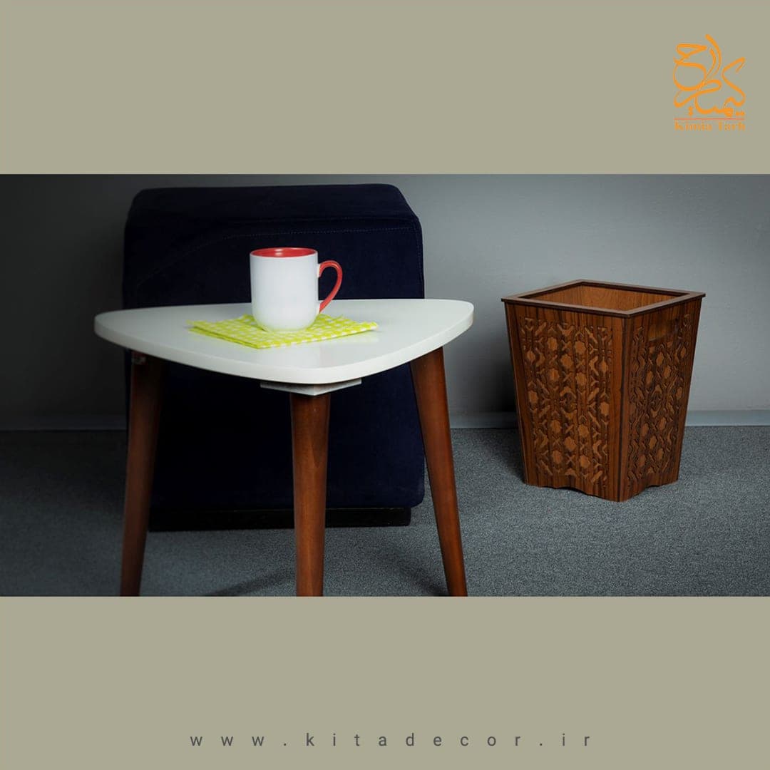 سطل زباله چوبی کیمیاطرح کد BF 013-G — تصویر ۴