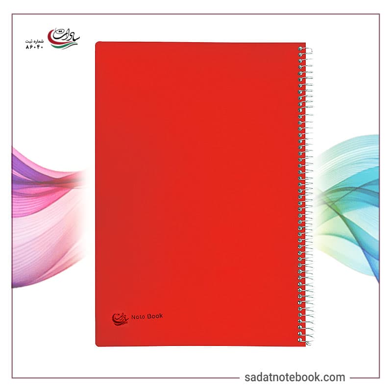 دفتر زبان دوخط 50 برگ طلقی سایز-24×17-استاندارد-50-برگ-استاندارد(50برگ کاغذ) مجموعه10 عددی — تصویر ۲