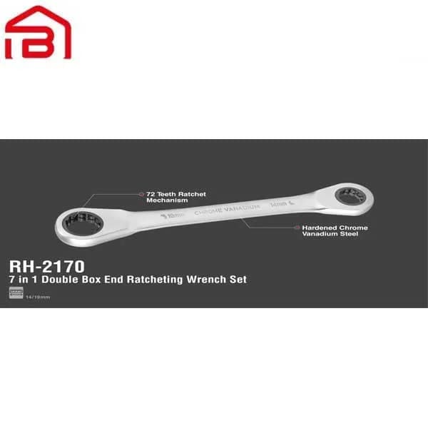 ست آچار جغجغه ای دسته ثابت رونیکس مدل RH-2170 — تصویر ۷