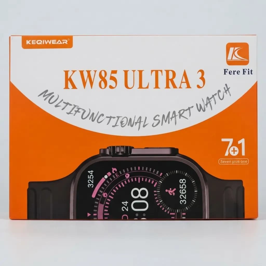 ساعت هوشمند کیوکر kw85 ultra3 با 7 بند — تصویر ۸