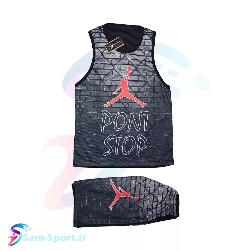 ست تاپ شلوارک بدنسازی جردن طرح don’t stop